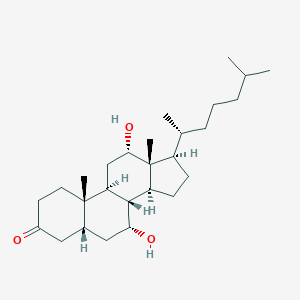 molecular formula C27H46O3 B030732 7α,12α-二羟基-5β-胆甾-3-酮 CAS No. 547-97-7