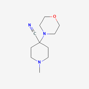 molecular formula C11H19N3O B3073211 1-Methyl-4-(morpholin-4-yl)piperidine-4-carbonitrile CAS No. 1017407-48-5