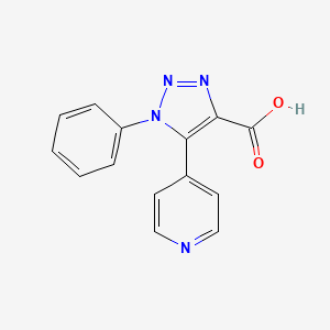 molecular formula C14H10N4O2 B3073217 1-phenyl-5-(pyridin-4-yl)-1H-1,2,3-triazole-4-carboxylic acid CAS No. 1017415-16-5