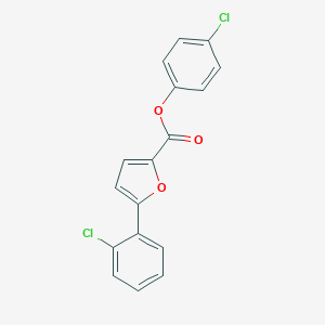 molecular formula C17H10Cl2O3 B307322 4-Chlorophenyl 5-(2-chlorophenyl)-2-furoate 