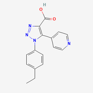 molecular formula C16H14N4O2 B3073225 1-(4-ethylphenyl)-5-(pyridin-4-yl)-1H-1,2,3-triazole-4-carboxylic acid CAS No. 1017415-74-5