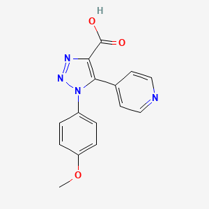 molecular formula C15H12N4O3 B3073234 1-(4-methoxyphenyl)-5-pyridin-4-yl-1H-1,2,3-triazole-4-carboxylic acid CAS No. 1017416-33-9