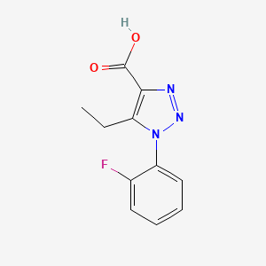 molecular formula C11H10FN3O2 B3073271 5-ethyl-1-(2-fluorophenyl)-1H-1,2,3-triazole-4-carboxylic acid CAS No. 1017423-48-1