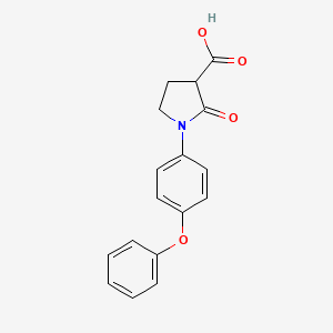 molecular formula C17H15NO4 B3073281 2-Oxo-1-(4-phenoxyphenyl)pyrrolidine-3-carboxylic acid CAS No. 1017427-68-7