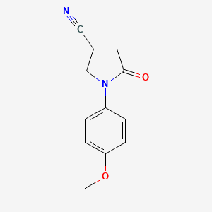 molecular formula C12H12N2O2 B3073328 1-(4-Methoxyphenyl)-5-oxopyrrolidine-3-carbonitrile CAS No. 1017447-23-2