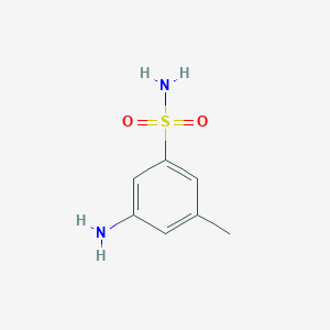 molecular formula C7H10N2O2S B3073330 3-Amino-5-methylbenzenesulfonamide CAS No. 1017448-52-0