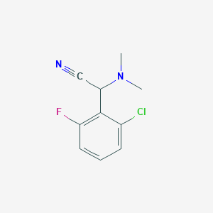 molecular formula C10H10ClFN2 B3073338 (2-Chloro-6-fluorophenyl)(dimethylamino)acetonitrile CAS No. 1017451-92-1