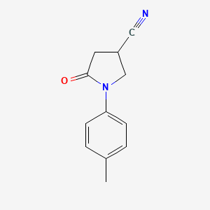 molecular formula C12H12N2O B3073342 1-(4-Methylphenyl)-5-oxopyrrolidine-3-carbonitrile CAS No. 1017458-23-9