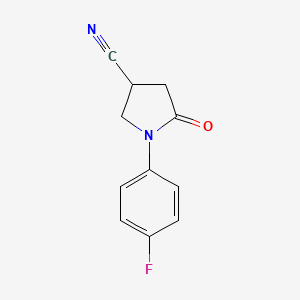 molecular formula C11H9FN2O B3073343 1-(4-Fluorophenyl)-5-oxopyrrolidine-3-carbonitrile CAS No. 1017458-39-7