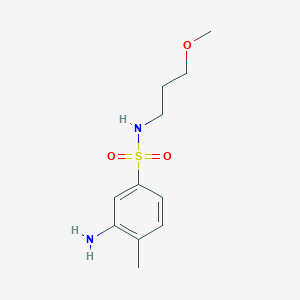 molecular formula C11H18N2O3S B3073360 3-amino-N-(3-methoxypropyl)-4-methylbenzenesulfonamide CAS No. 1017465-34-7