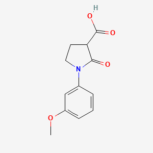 molecular formula C12H13NO4 B3073369 1-(3-Methoxyphenyl)-2-oxopyrrolidine-3-carboxylic acid CAS No. 1017473-65-2