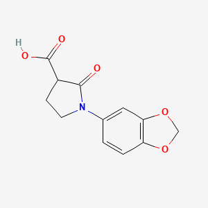 1-(2H-1,3-benzodioxol-5-yl)-2-oxopyrrolidine-3-carboxylic acid