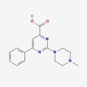 molecular formula C16H18N4O2 B3073405 2-(4-Methylpiperazin-1-yl)-6-phenylpyrimidine-4-carboxylic acid CAS No. 1017484-36-4