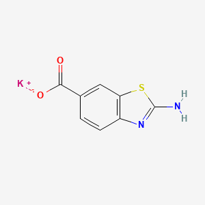 molecular formula C8H5KN2O2S B3073409 Potassium 2-amino-1,3-benzothiazole-6-carboxylate CAS No. 1017488-71-9