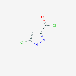 molecular formula C5H4Cl2N2O B3073417 5-氯-1-甲基-1H-吡唑-3-甲酰氯 CAS No. 1017590-29-2