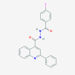 molecular formula C23H16IN3O2 B307342 N'-(4-iodobenzoyl)-2-phenyl-4-quinolinecarbohydrazide 