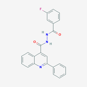 molecular formula C23H16FN3O2 B307343 N'-(3-fluorobenzoyl)-2-phenyl-4-quinolinecarbohydrazide 