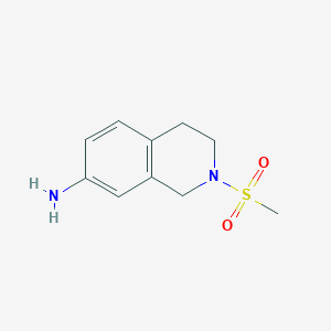molecular formula C10H14N2O2S B3073432 2-Methanesulfonyl-1,2,3,4-tetrahydro-isoquinolin-7-ylamine CAS No. 1017675-26-1