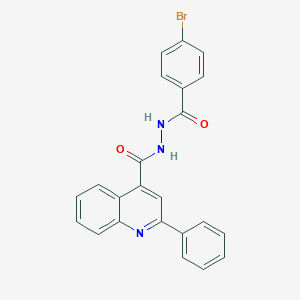 molecular formula C23H16BrN3O2 B307344 N'-(4-bromobenzoyl)-2-phenyl-4-quinolinecarbohydrazide 