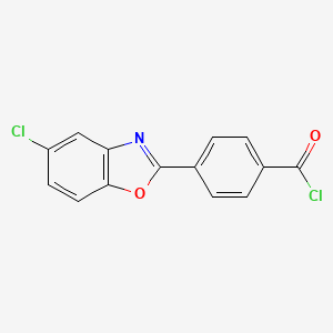 molecular formula C14H7Cl2NO2 B3073453 4-(5-Chloro-1,3-benzoxazol-2-YL)benzoyl chloride CAS No. 1017791-49-9