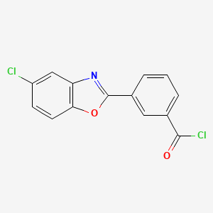 molecular formula C14H7Cl2NO2 B3073456 3-(5-Chloro-1,3-benzoxazol-2-YL)benzoyl chloride CAS No. 1017791-51-3