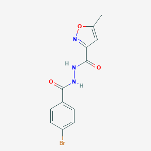 molecular formula C12H10BrN3O3 B307347 N'-(4-bromobenzoyl)-5-methyl-3-isoxazolecarbohydrazide 