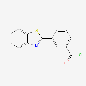 molecular formula C14H8ClNOS B3073470 3-(1,3-Benzothiazol-2-YL)benzoyl chloride CAS No. 1017791-54-6