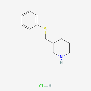 molecular formula C12H18ClNS B3073489 3-[(Phenylsulfanyl)methyl]piperidine hydrochloride CAS No. 101798-82-7