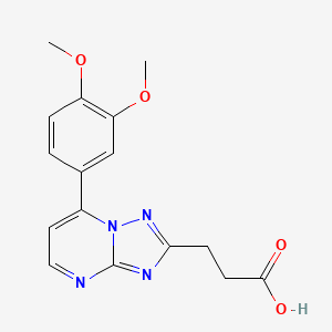 molecular formula C16H16N4O4 B3073543 3-(7-(3,4-二甲氧基苯基)-[1,2,4]三唑并[1,5-a]嘧啶-2-基)丙酸 CAS No. 1018052-45-3