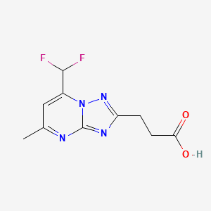 3-[7-(Difluoromethyl)-5-methyl-[1,2,4]triazolo[1,5-a]pyrimidin-2-yl]propanoic acid