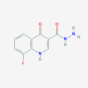 molecular formula C10H8FN3O2 B3073667 8-Fluoro-4-hydroxyquinoline-3-carbohydrazide CAS No. 1018127-67-7