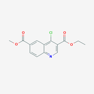 molecular formula C14H12ClNO4 B3073682 3-Ethyl 6-methyl 4-chloroquinoline-3,6-dicarboxylate CAS No. 1018128-03-4