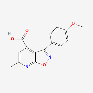 molecular formula C15H12N2O4 B3073717 3-(4-Methoxyphenyl)-6-methylisoxazolo[5,4-b]pyridine-4-carboxylic acid CAS No. 1018143-33-3