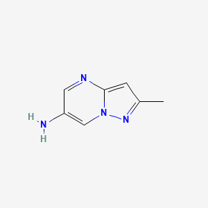 molecular formula C7H8N4 B3073723 2-Methylpyrazolo[1,5-a]pyrimidin-6-amine CAS No. 1018143-51-5