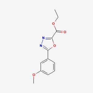 molecular formula C12H12N2O4 B3073732 Ethyl 5-(3-methoxyphenyl)-1,3,4-oxadiazole-2-carboxylate CAS No. 1018143-62-8