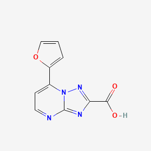 molecular formula C10H6N4O3 B3073735 7-(呋喃-2-基)-[1,2,4]三唑并[1,5-a]嘧啶-2-羧酸 CAS No. 1018143-77-5