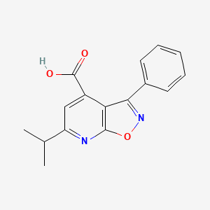 molecular formula C16H14N2O3 B3073799 6-Isopropyl-3-phenylisoxazolo[5,4-b]pyridine-4-carboxylic acid CAS No. 1018164-96-9