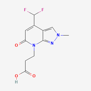 3-[4-(difluoromethyl)-2-methyl-6-oxo-2,6-dihydro-7H-pyrazolo[3,4-b]pyridin-7-yl]propanoic acid
