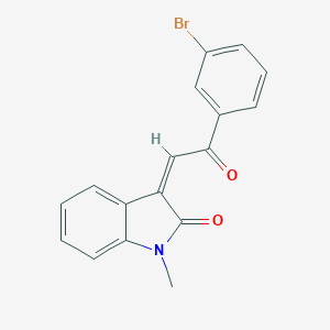 molecular formula C17H12BrNO2 B307386 3-[2-(3-bromophenyl)-2-oxoethylidene]-1-methyl-1,3-dihydro-2H-indol-2-one 