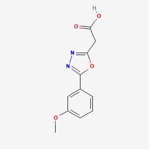 molecular formula C11H10N2O4 B3073860 2-[5-(3-Methoxyphenyl)-1,3,4-oxadiazol-2-yl]acetic acid CAS No. 1018255-28-1