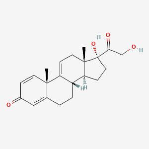 molecular formula C21H26O4 B3073894 17,21-二羟基孕-1,4,9(11)-三烯-3,20-二酮 CAS No. 10184-69-7