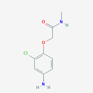 molecular formula C9H11ClN2O2 B3073906 2-(4-Amino-2-chlorophenoxy)-N-methylacetamide CAS No. 1018457-66-3