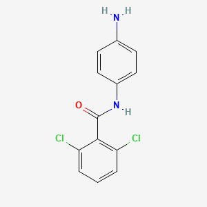 molecular formula C13H10Cl2N2O B3073910 N-(4-Aminophenyl)-2,6-dichlorobenzamide CAS No. 1018457-96-9