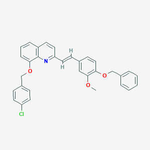 2-{2-[4-(Benzyloxy)-3-methoxyphenyl]vinyl}-8-[(4-chlorobenzyl)oxy]quinoline