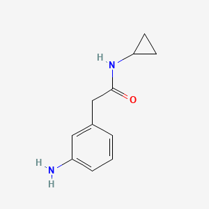 molecular formula C11H14N2O B3073935 2-(3-aminophenyl)-N-cyclopropylacetamide CAS No. 1018525-62-6