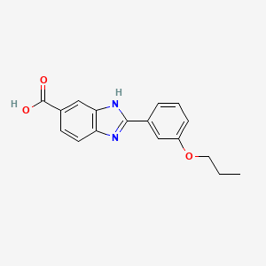 molecular formula C17H16N2O3 B3073965 2-(3-propoxyphenyl)-1H-1,3-benzodiazole-5-carboxylic acid CAS No. 1018571-24-8