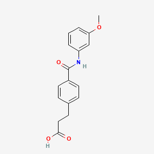 molecular formula C17H17NO4 B3073973 3-{4-[(3-Methoxyphenyl)carbamoyl]phenyl}propanoic acid CAS No. 1018574-75-8