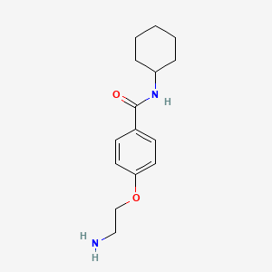 molecular formula C15H22N2O2 B3073979 4-(2-aminoethoxy)-N-cyclohexylbenzamide CAS No. 1018579-66-2