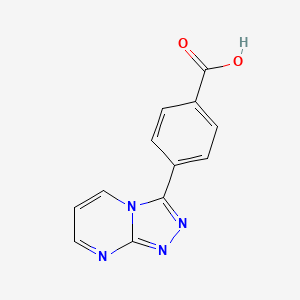 molecular formula C12H8N4O2 B3073989 4-[1,2,4]Triazolo[4,3-a]pyrimidin-3-ylbenzoic acid CAS No. 1018588-63-0