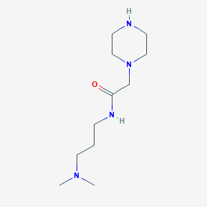 molecular formula C11H24N4O B3073998 N-(3-(dimethylamino)propyl)-2-(piperazin-1-yl)acetamide CAS No. 1018597-59-5